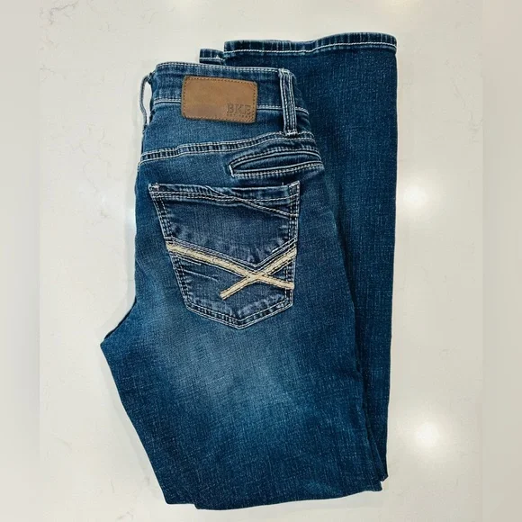 BKE Jake Straight Men’s Dark Blue Jeans - Picture 1 of 4